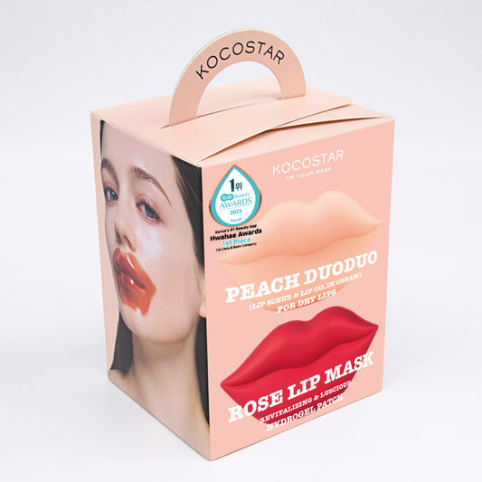 Lip Care Gift Set (Peach Lip DUODUO + Rose Lip Mask)