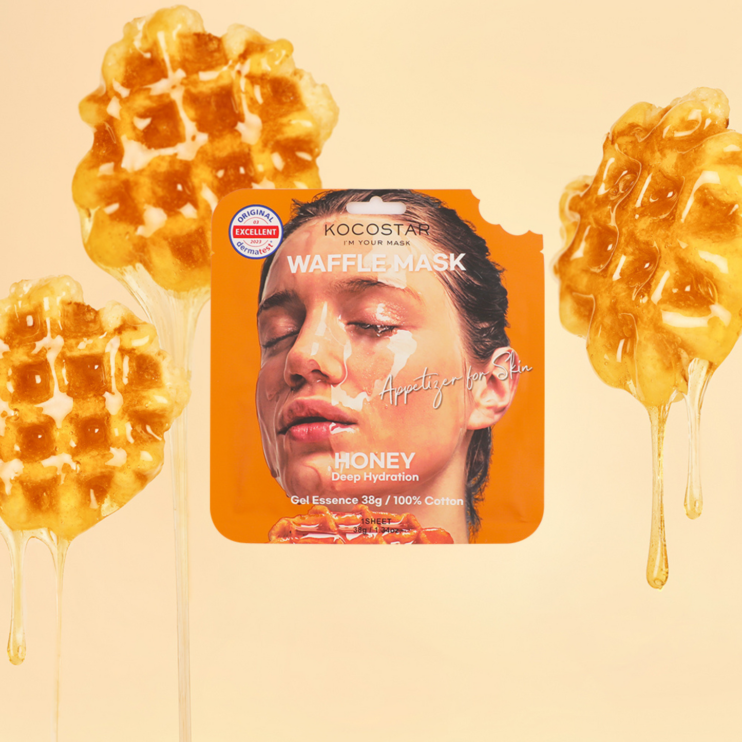 WAFFLE MASK HONEY