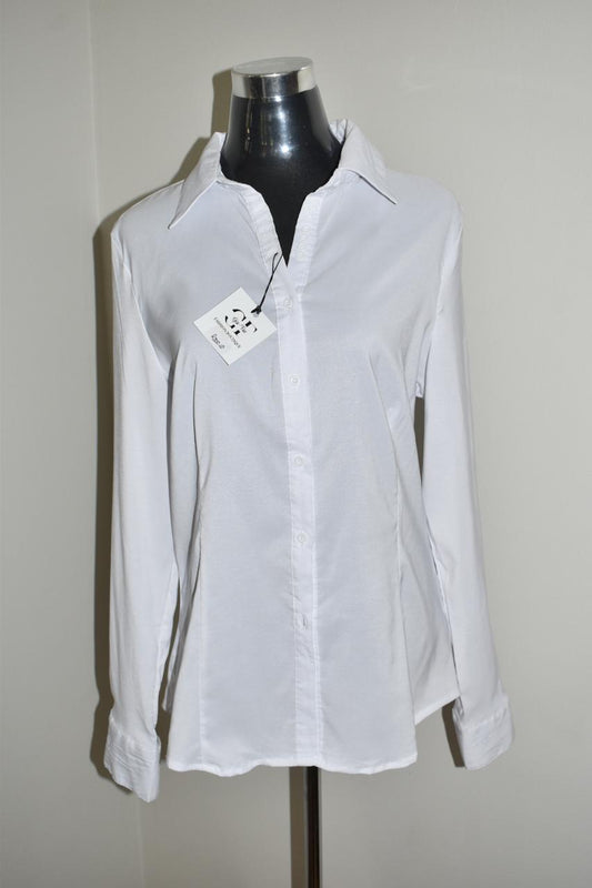 Button Blouse White