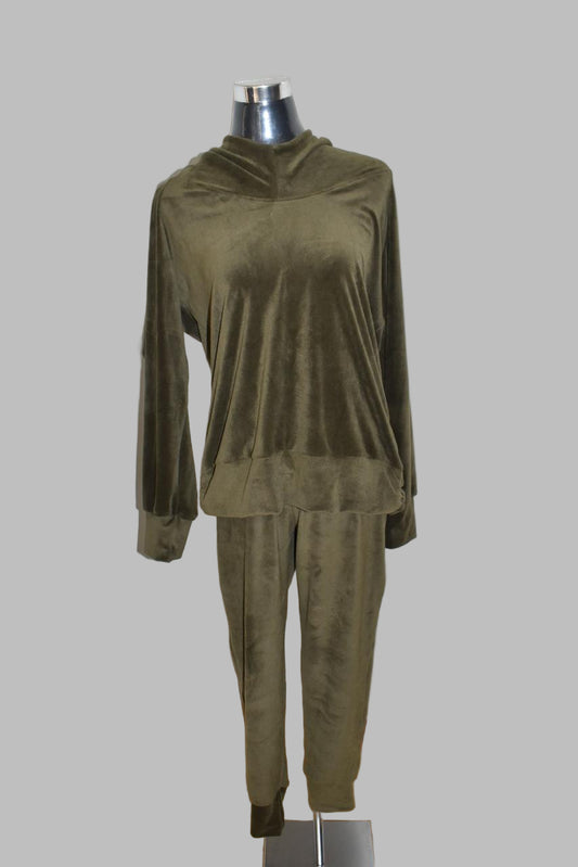 Olive Velvet Lounge Set