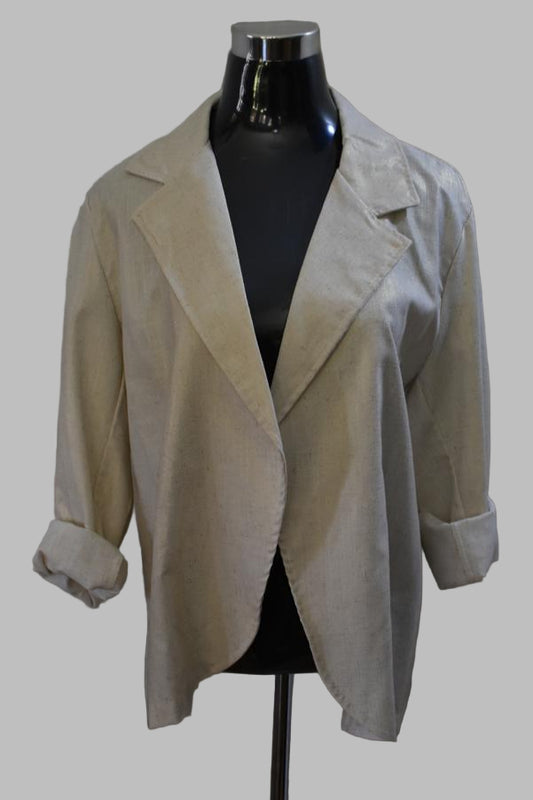 Ivory Linen Blend Blazer