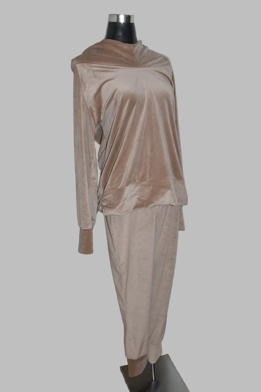 Soft Pink Velvet Lounge Set