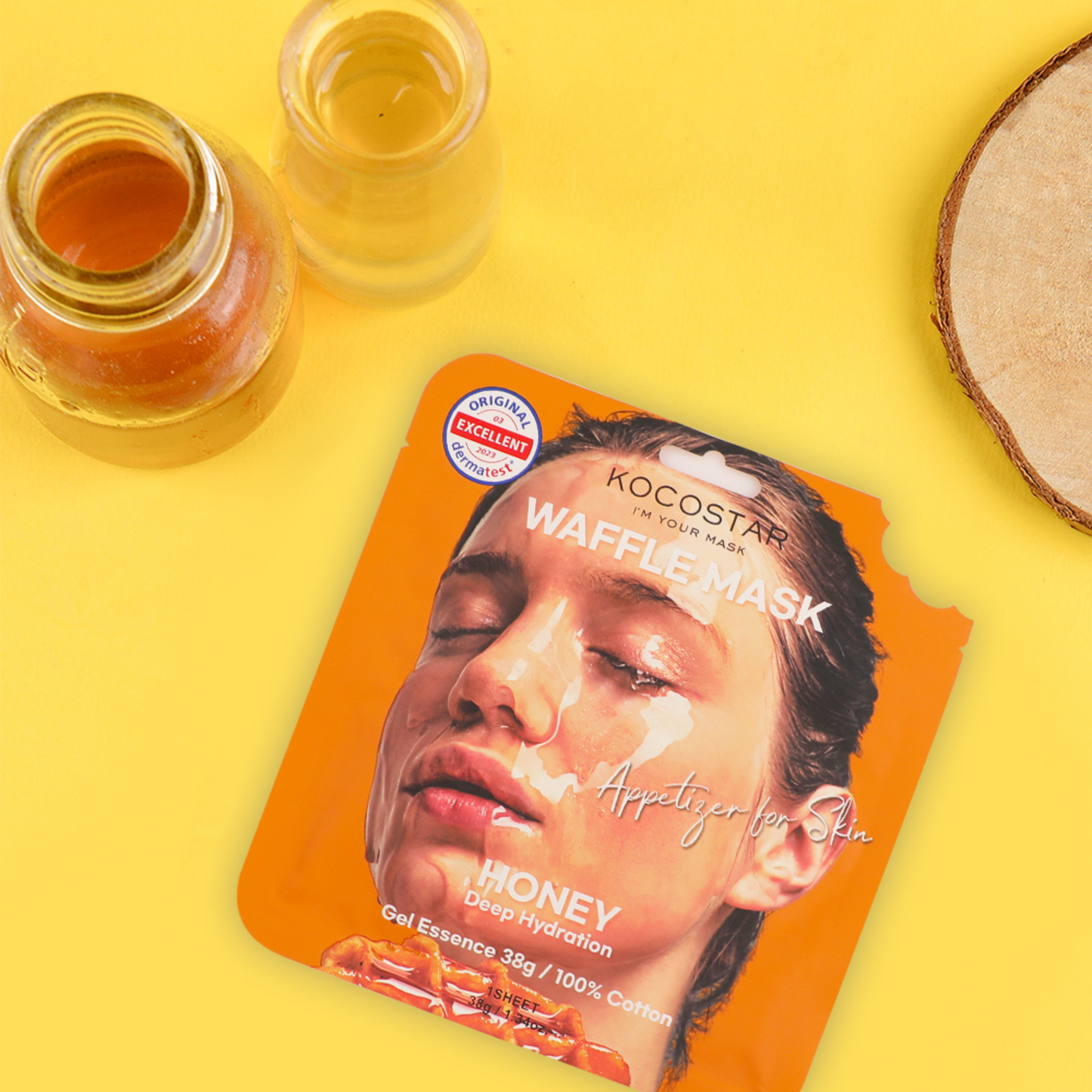 WAFFLE MASK HONEY