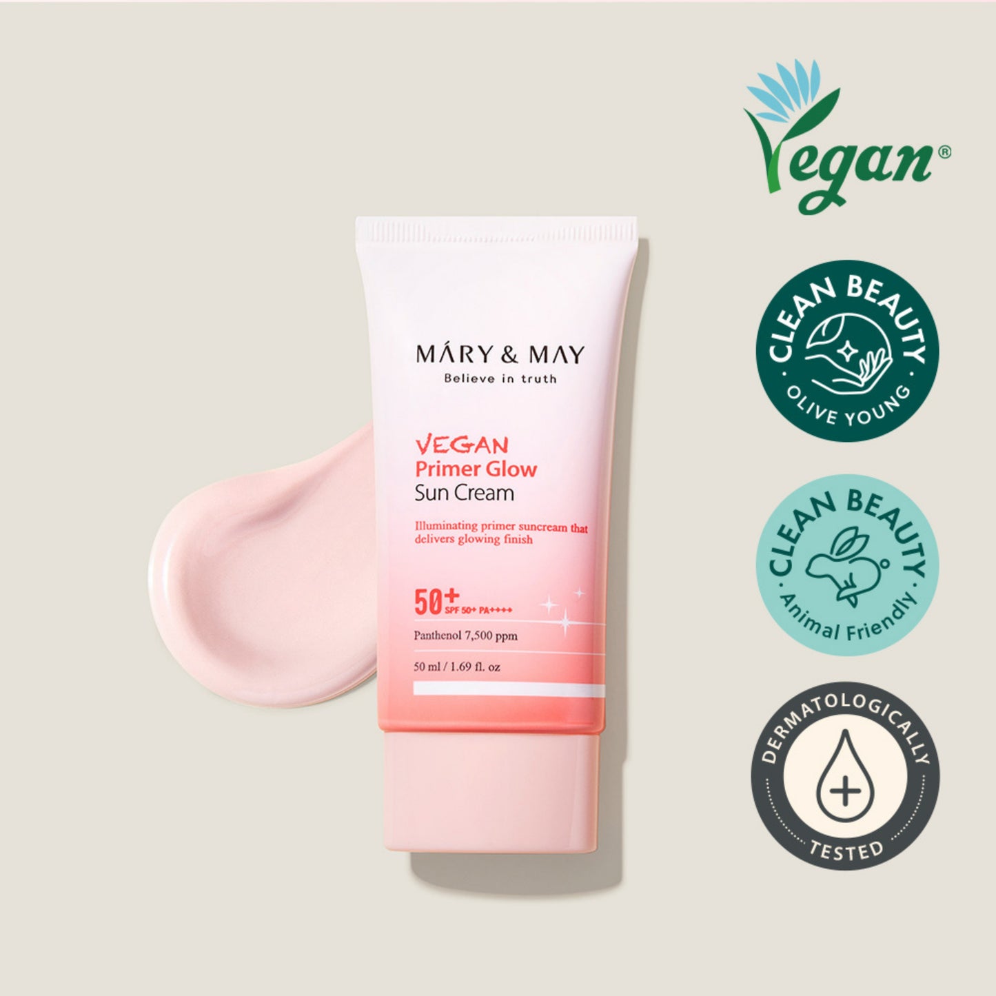 Vegan Primer Glow Sun Cream SPF50+ PA++++