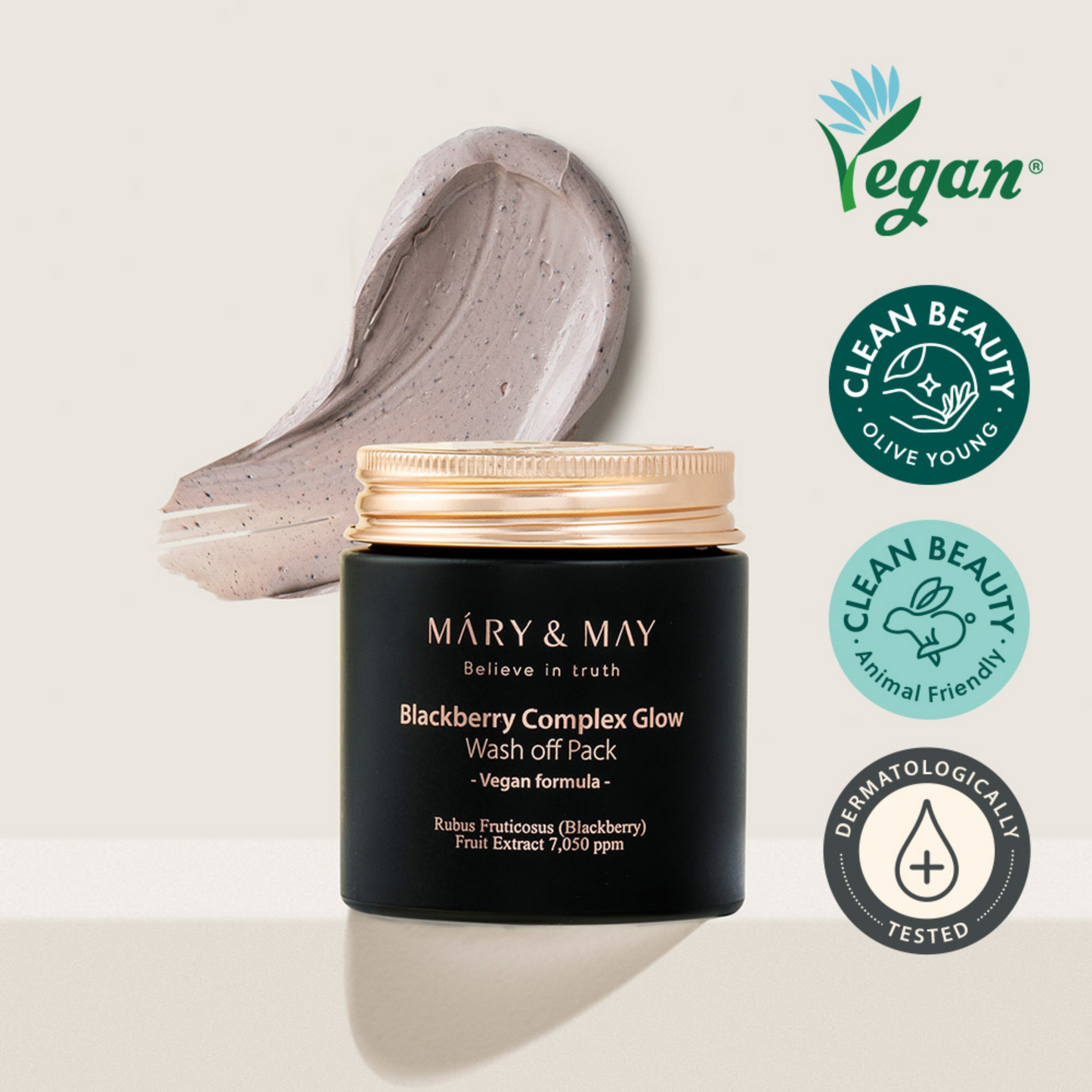VEGAN BLACKBERRY COMPLEX GLOW WASH OFF PACK 125G