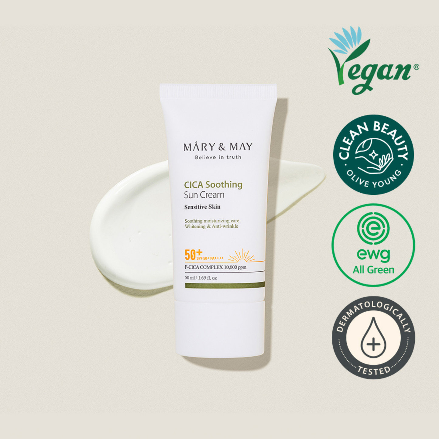 VEGAN CICA SOOTHING SUN CREAM SPF50+ PA++++ 50ML