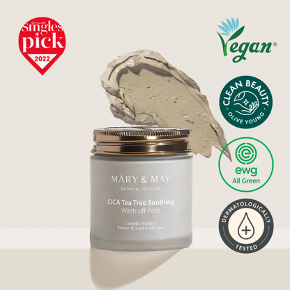 VEGAN CICA TEATREE SOOTHING WASH OFF PACK 125G