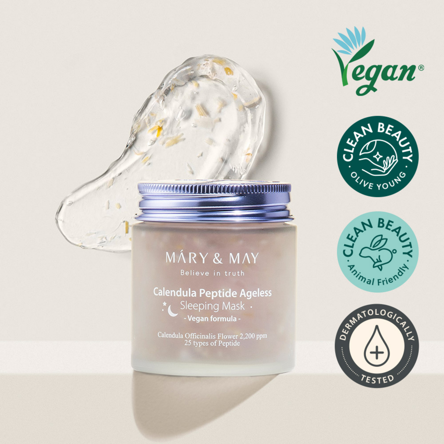 VEGAN CALENDULA PEPTIDE AGELESS SLEEPING MASK 110G