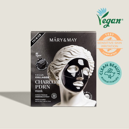 VEGAN COLLAGEN CHARCOAL PDRN MASK (SINGLE)