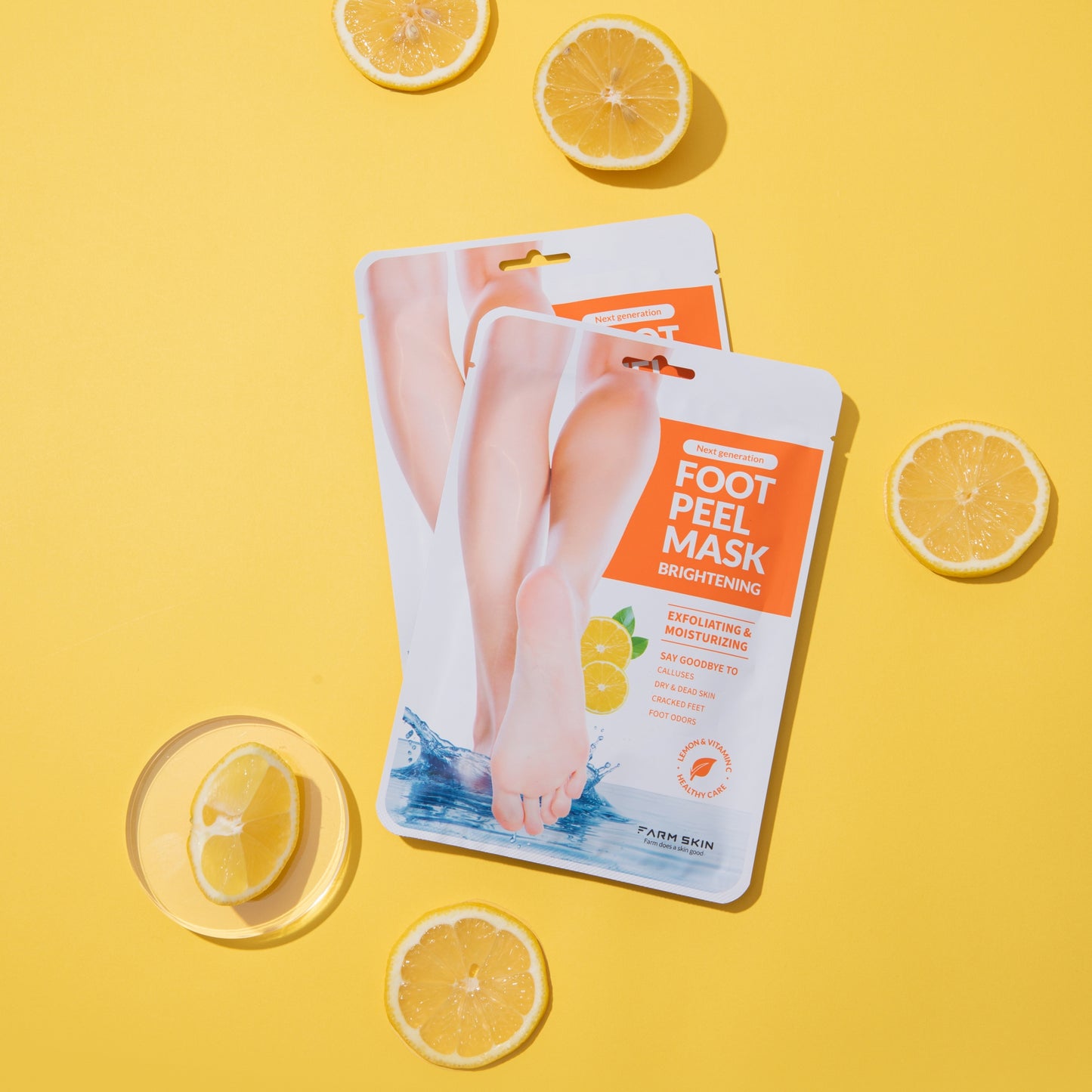 FARMSKIN FOOT PEEL MASK BRIGHTENING (3 PAIRS)