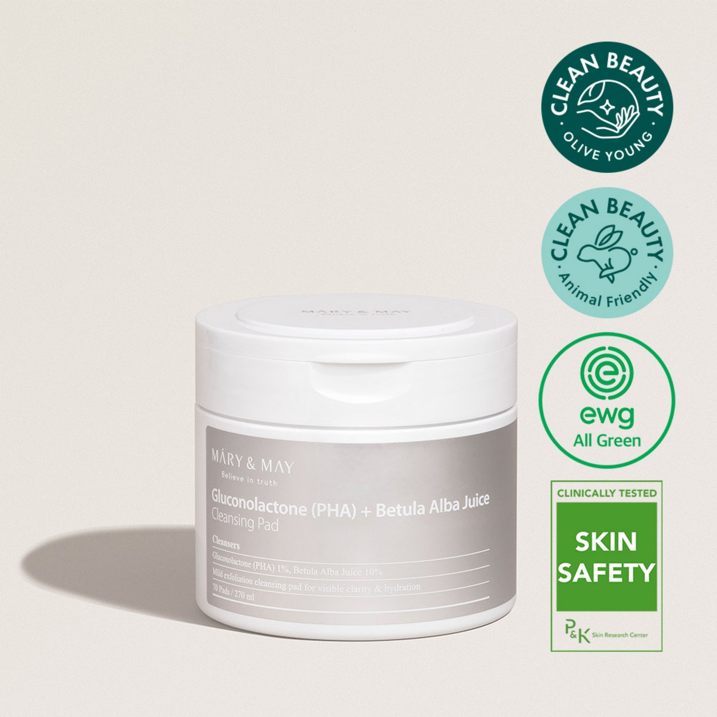 Gluconolactone (PHA)+Betula Alba Juice Cleansing Pad