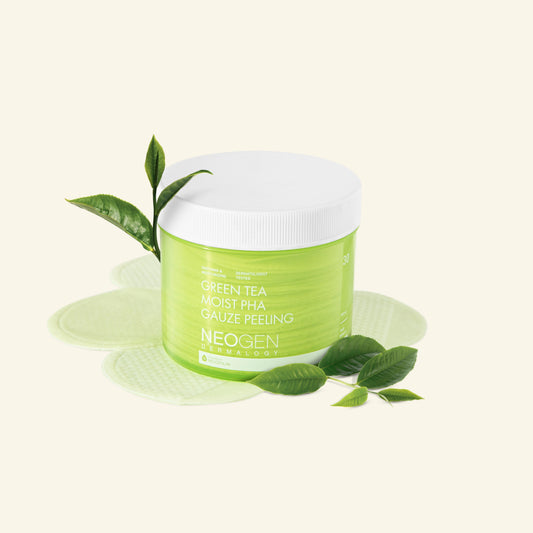 GREEN TEA MOIST PHA GAUZE PEELING (190ml-30 Pads)