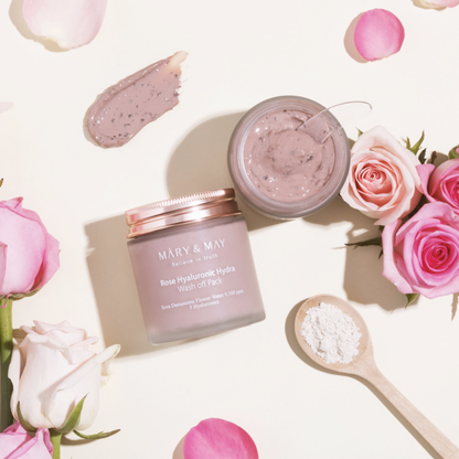 VEGAN ROSE HYALURONIC HYDRA WASH OFF PACK 125G