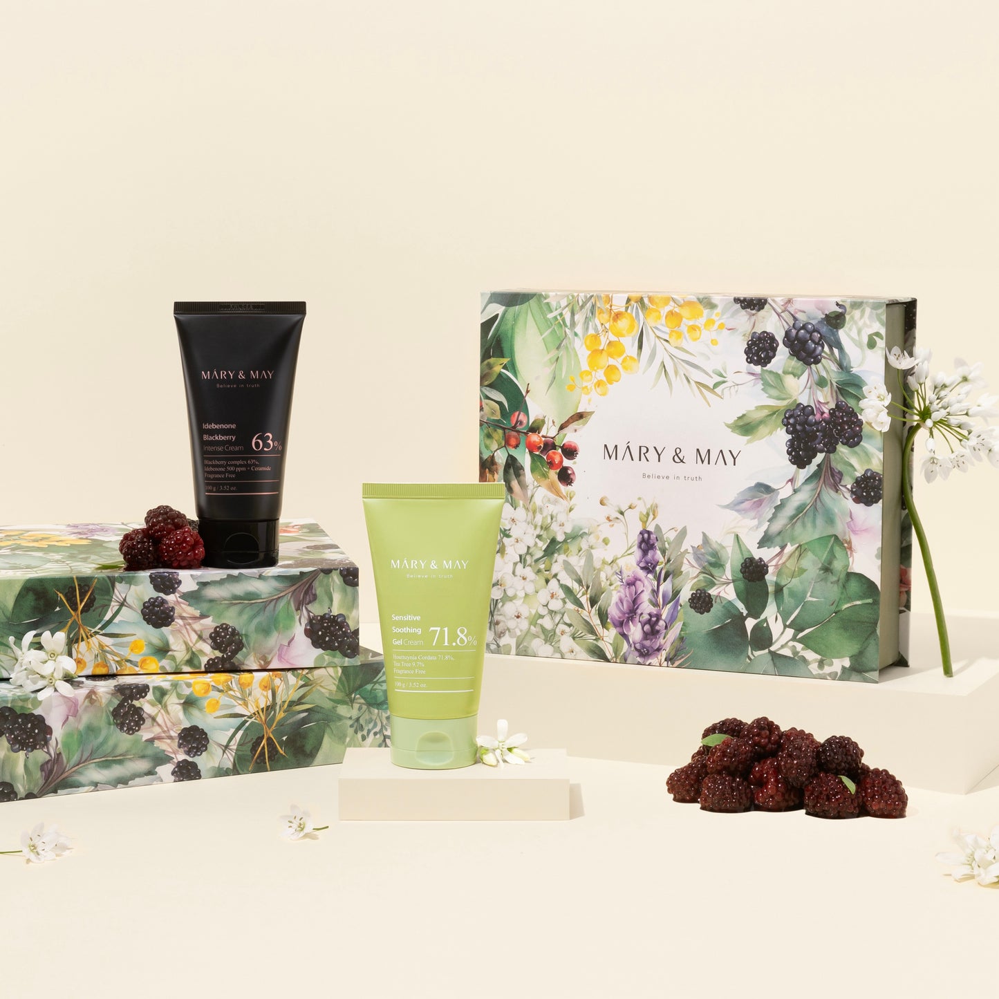 Soothing Gel Cream+Idebenone Blackberry Cream Duo Set