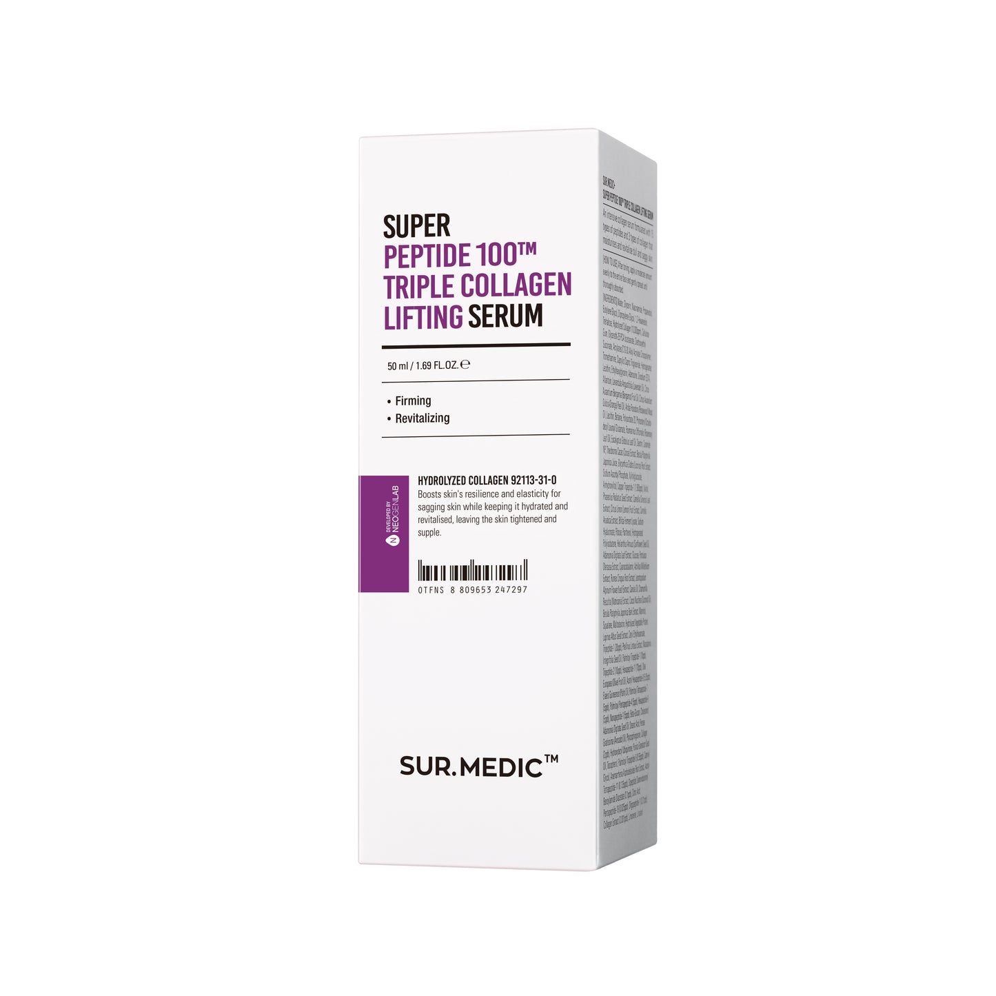 SUR.MEDIC+ SUPER PEPTIDE 100™ TRIPLE COLLAGEN LIFTING SERUM 50ML