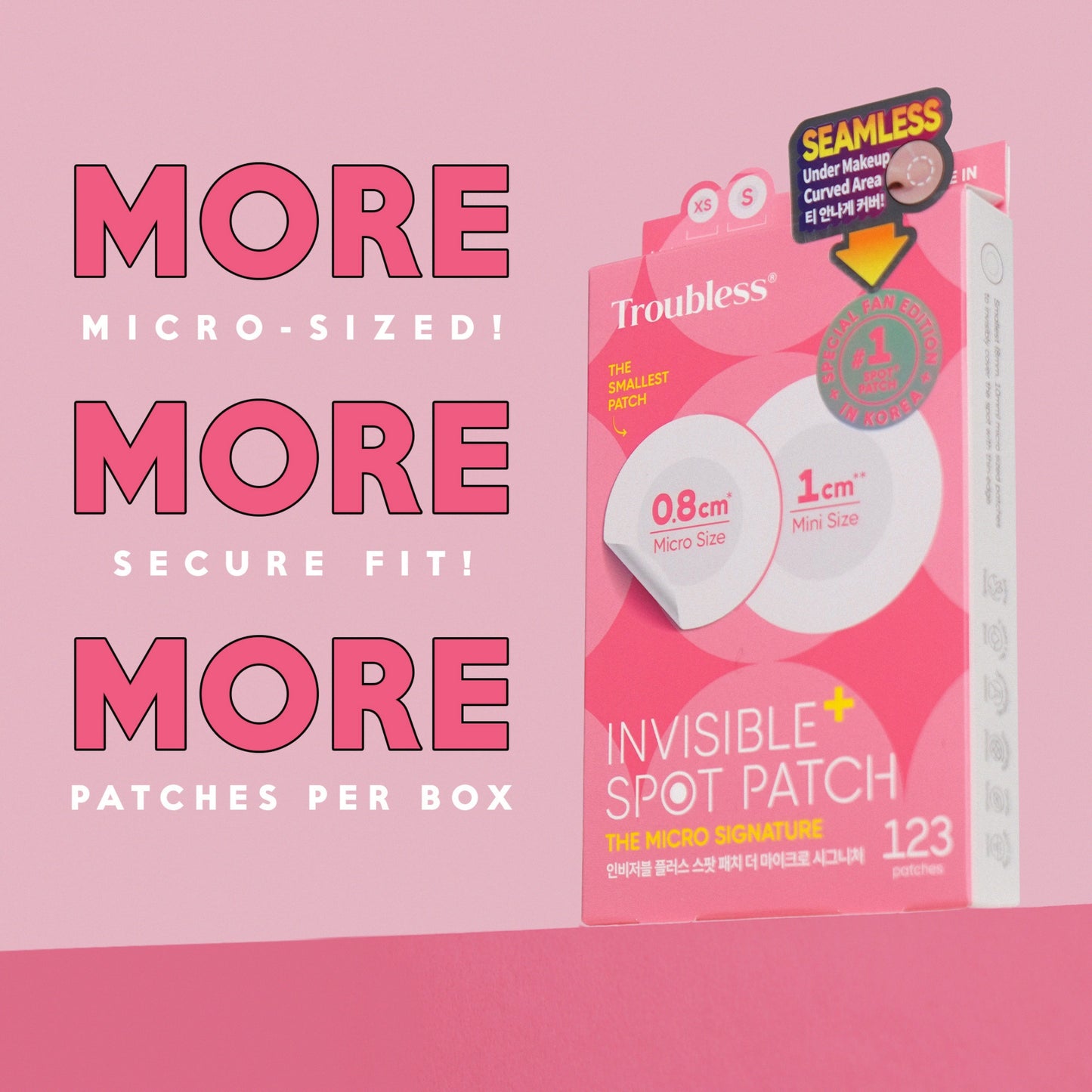 TROUBLESS INVISIBL PLUS SPOT PATCH MIRIACLE PATCH (123 PATCHES)