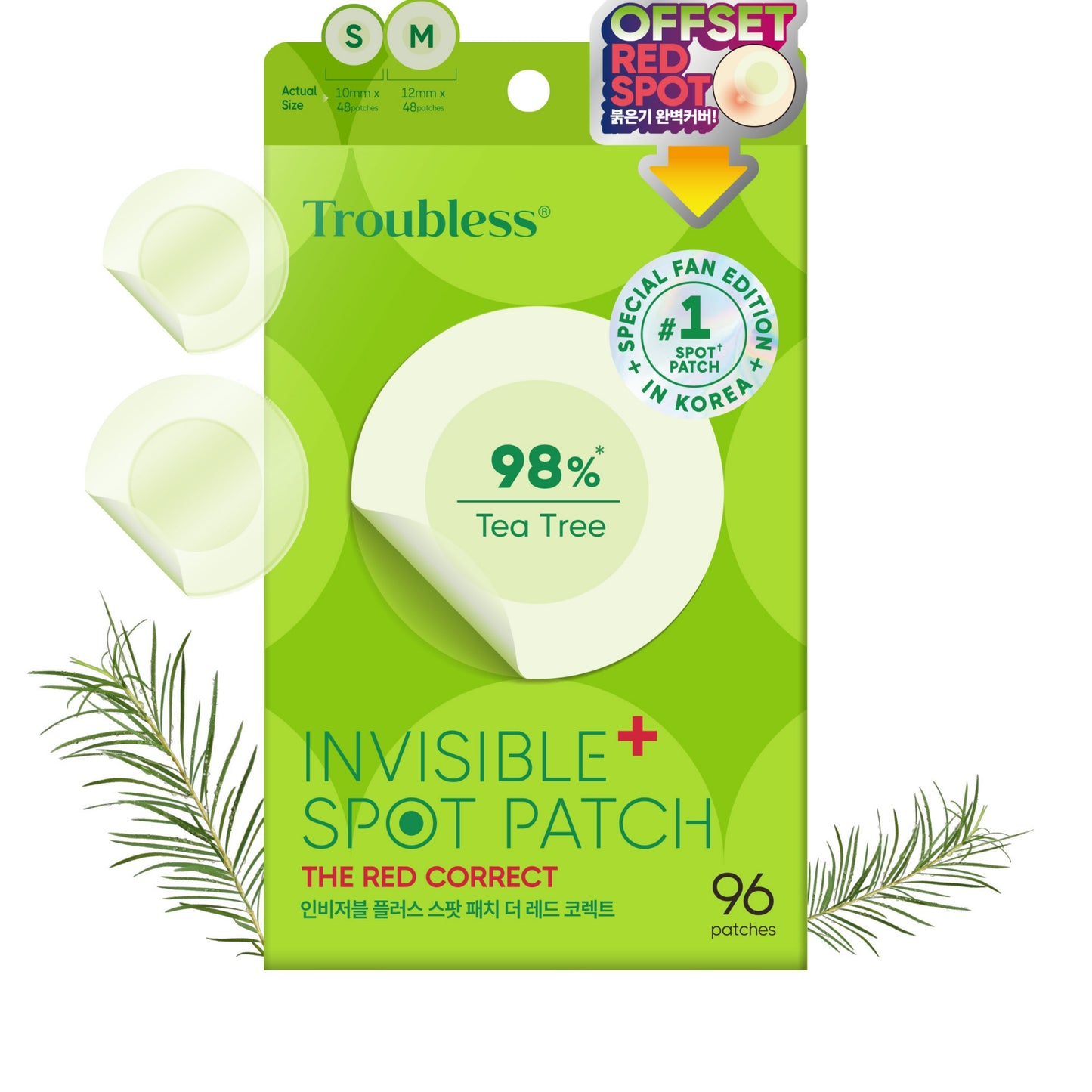 TROUBLESS INVISIBLE PLUS SPOT PATCH (96 PATCHES)