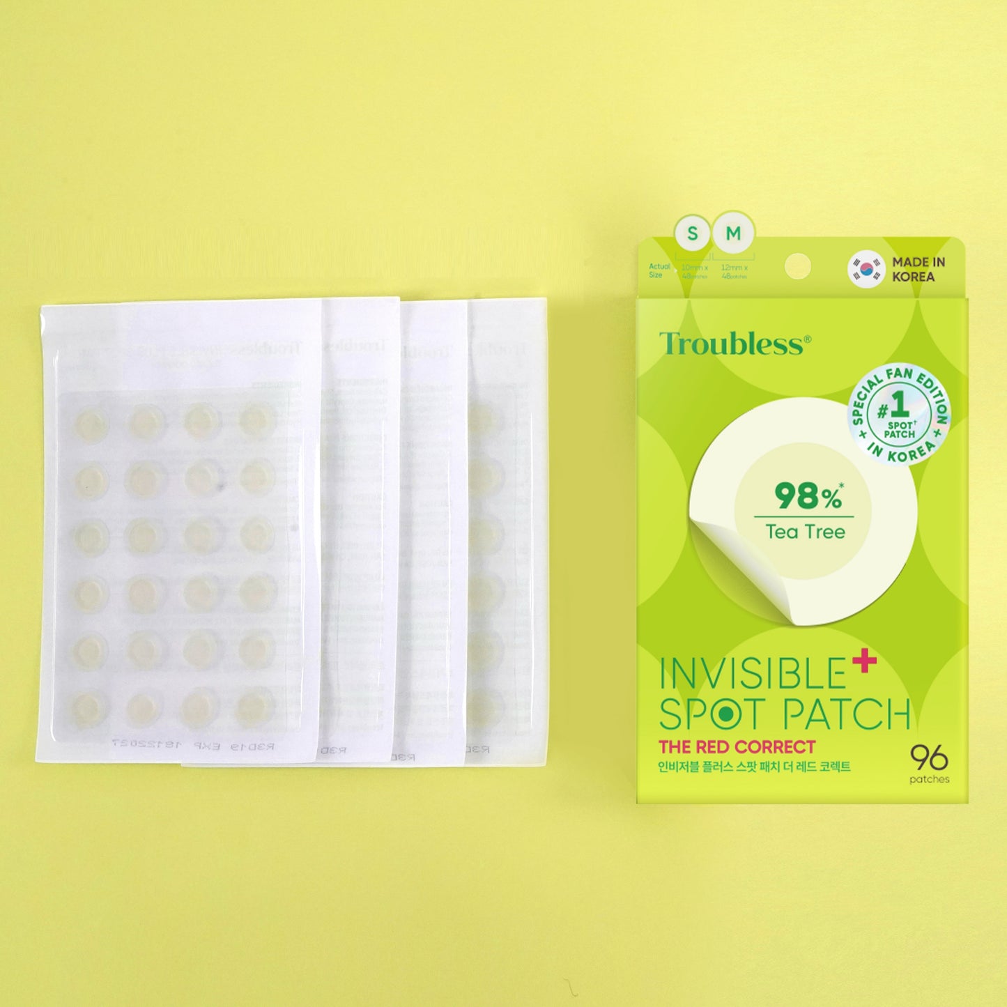 TROUBLESS INVISIBLE PLUS SPOT PATCH (96 PATCHES)