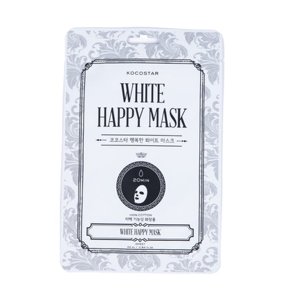 WHITE -HAPPY MASK