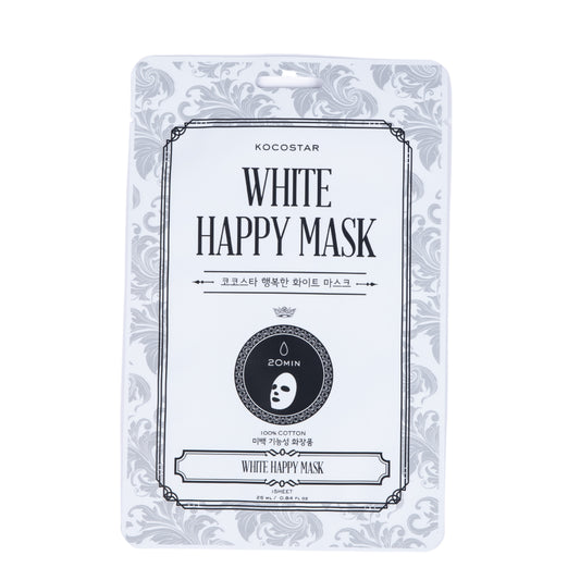 WHITE -HAPPY MASK