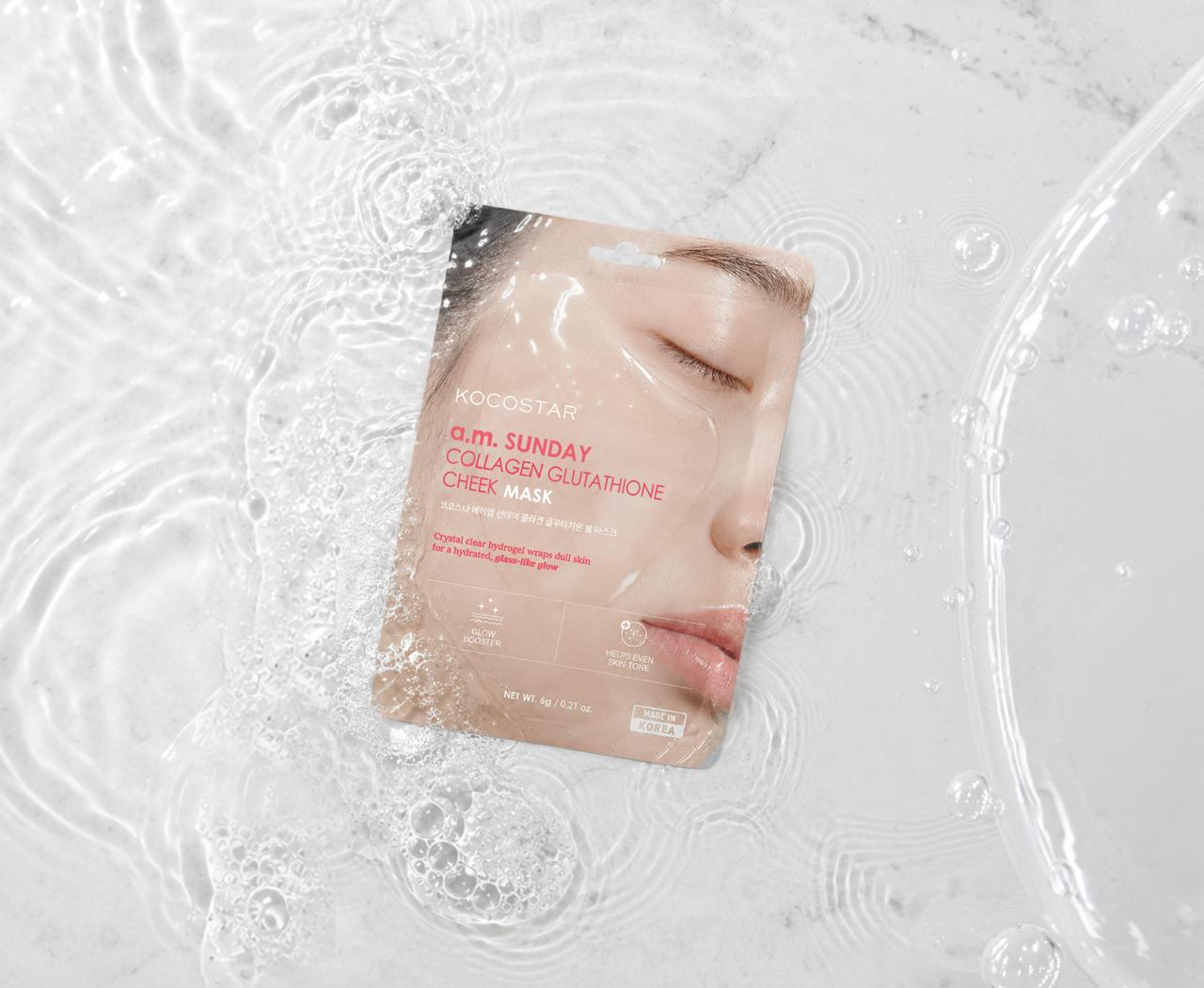 a.m. SUNDAY COLLAGEN GLUTATHIONE CHEEK MASK