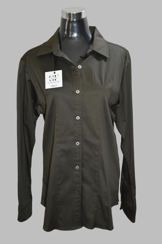 Button Blouse Army Green