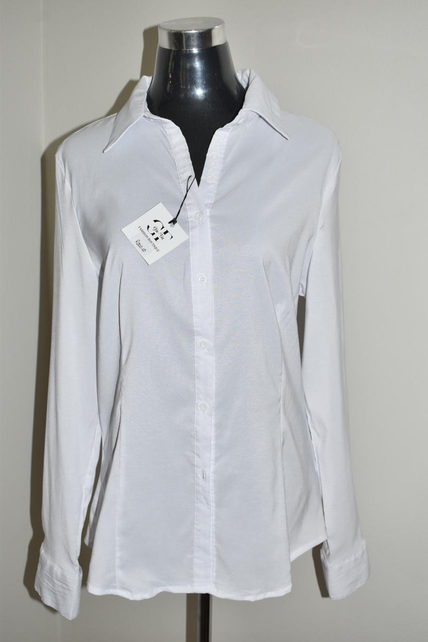 Button Blouse White