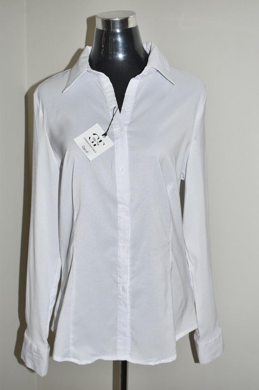 Button Blouse White