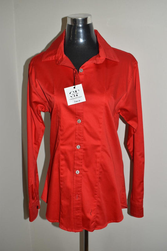 Button Blouse Red