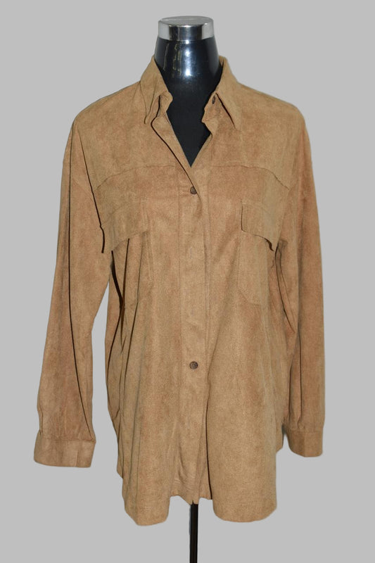 Tan Suede Western Shirt