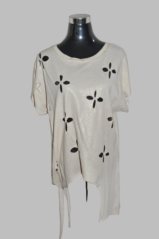Starlit Petals Distressed Tee