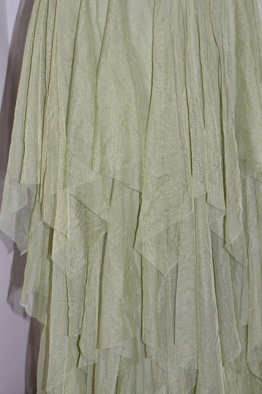 Mint Meadow Asymmetric Skirt