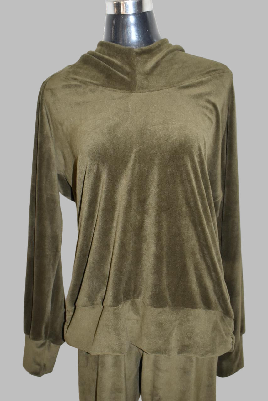 Olive Velvet Lounge Set