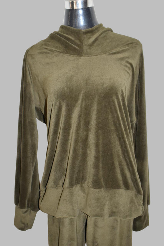 Olive Velvet Lounge Set