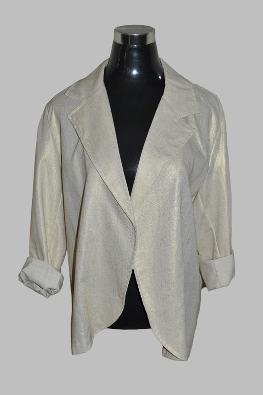 Ivory Linen Blend Blazer